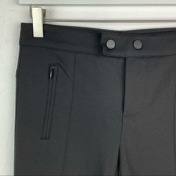 Vince Dark Gray Ponte Front Seam Zipper Skinny Pants 2 - Picture 2 of 5